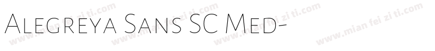 Alegreya Sans SC Med字体转换